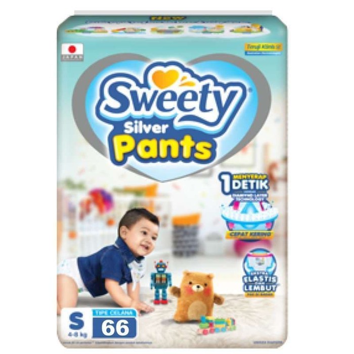 SWEETY SILVER PANTS S66 (DIAPERS)-POPOK CELANA