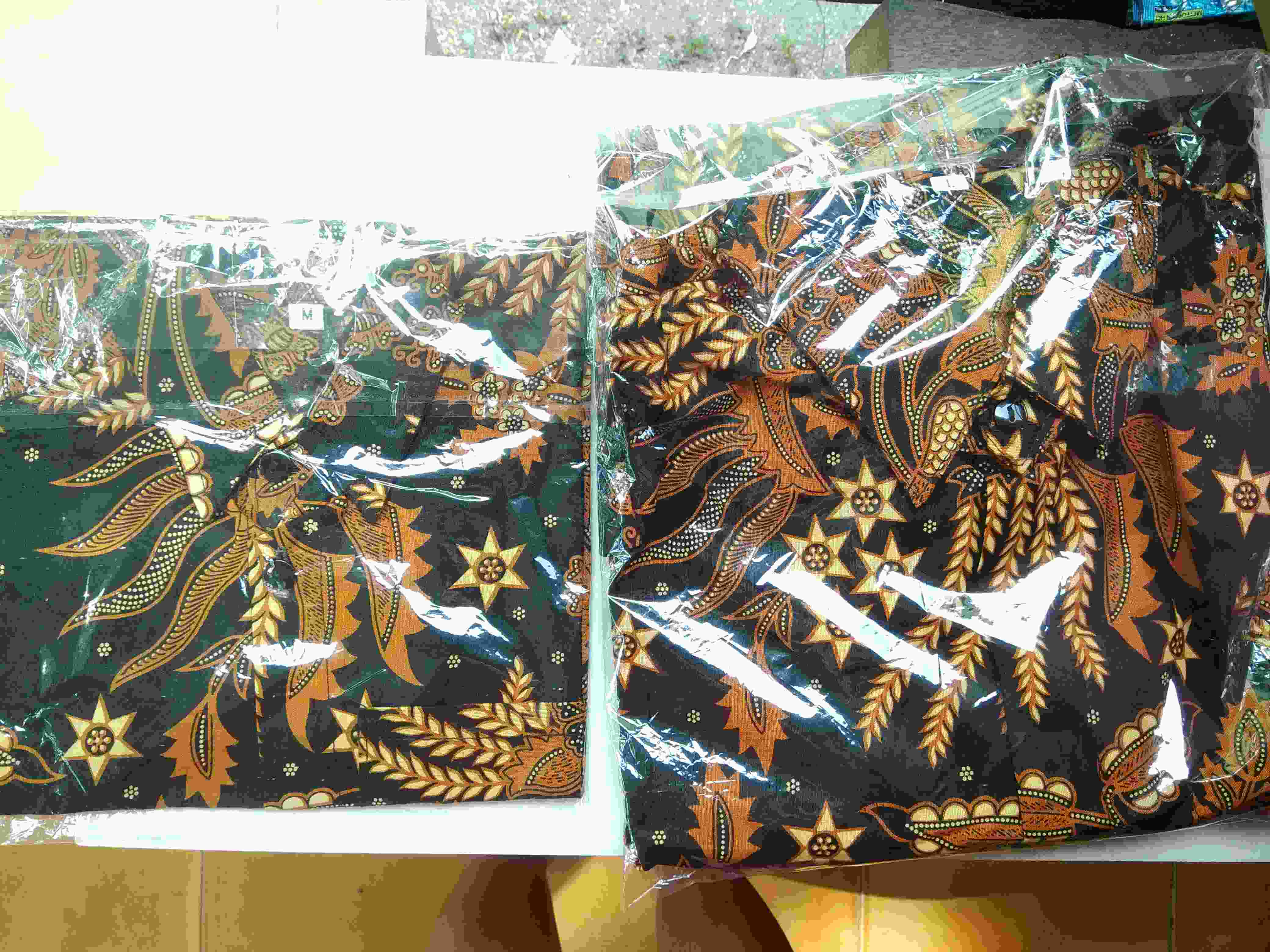 Batik Couple Ayah Anak Manggar Sogan Hem Kemeja Sarimbit