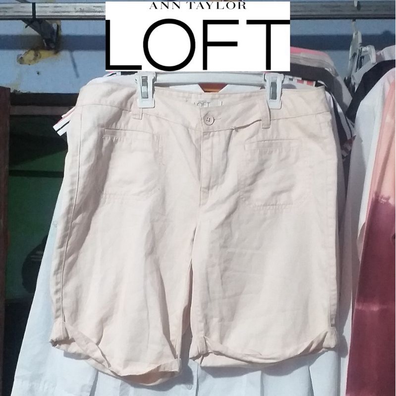 Short Pants Ann Taylor LOFT Pink Celana Pendek Branded Wanita