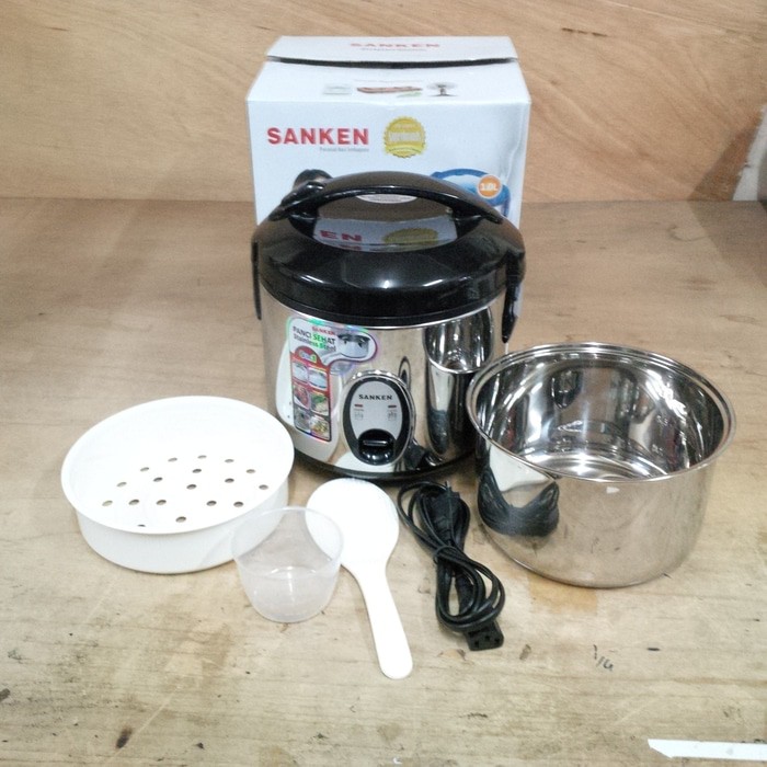 Sanken SJ-3030BK Rice Cooker Stainless Steel Black [2L]