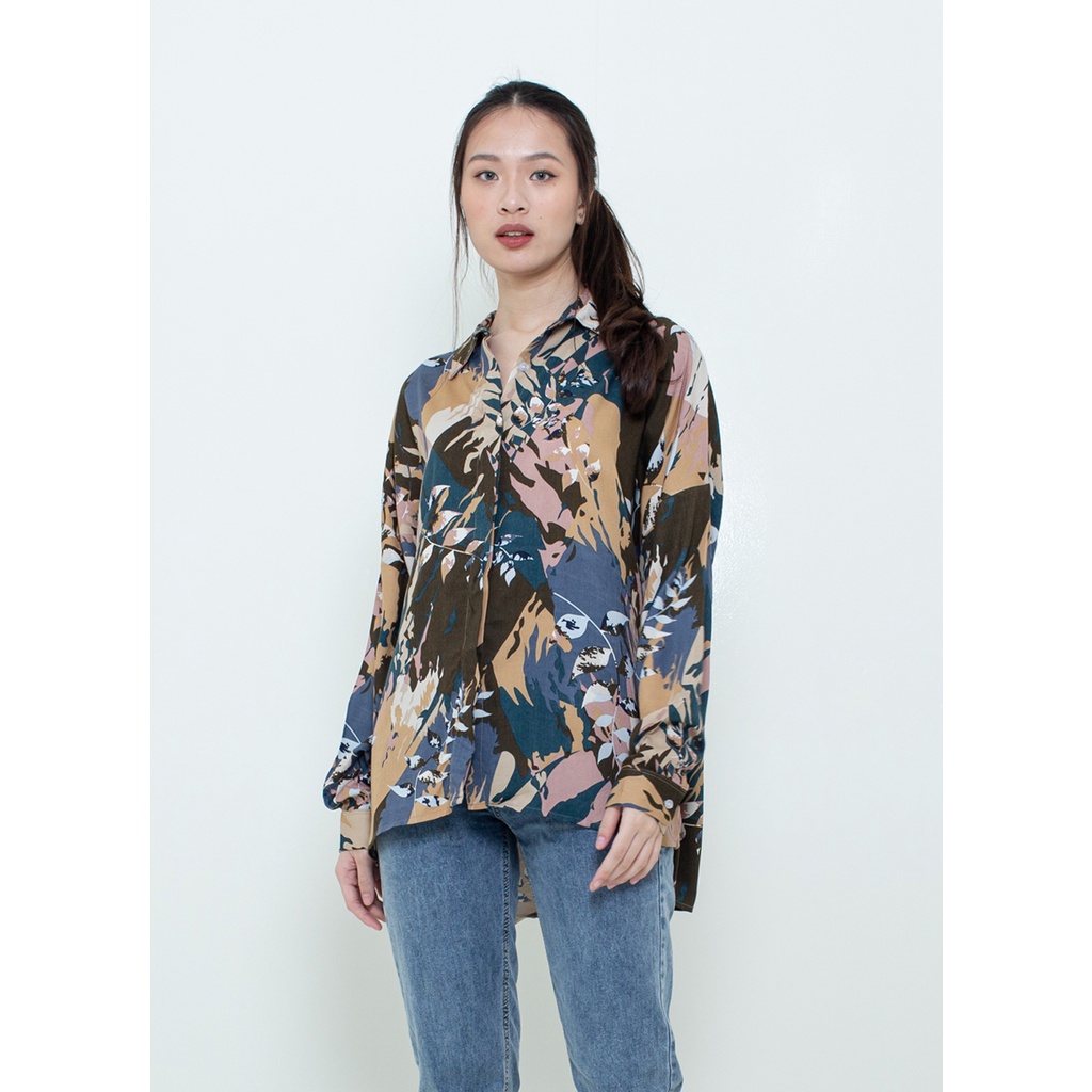 Jual Ixora Najla Oversized Shirt - Kemeja Wanita Oversized Blouse ...