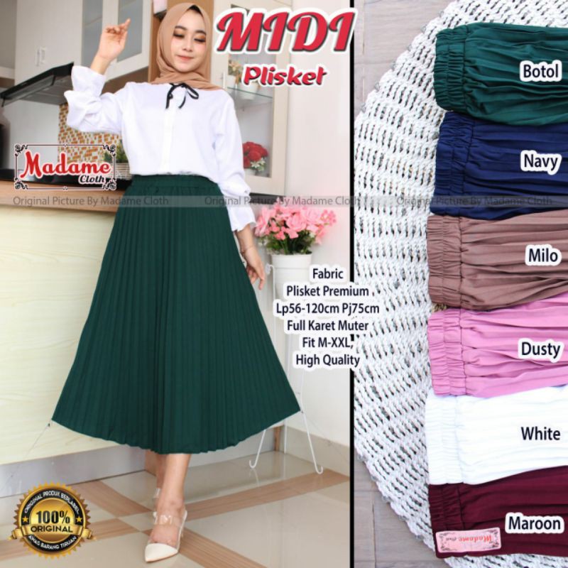 MIDI PLISKET SKIRT BY MADAME