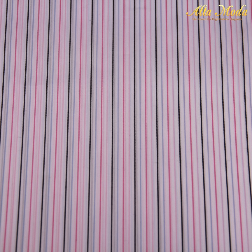 

Alta Moda Cotton Shirting Putih Motif Garis Hitam Pink Biru (1M)