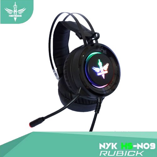 Headset Gaming NYK HSN-09 RUBICK HSN 09  + Audio Splitter