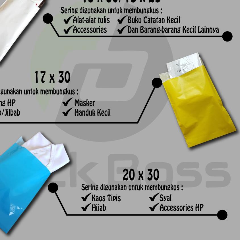 

❁ POLYMAILER PACKBOSS 38X52 ISI ±100 *KUALITAS TEBAL, HARGA PABRIK * ✹