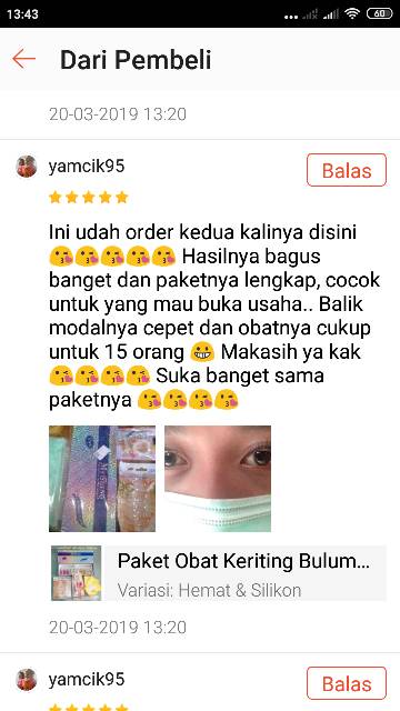 Paket Obat Keriting Bulumata/ Lash Lift Kit Meisheng Original