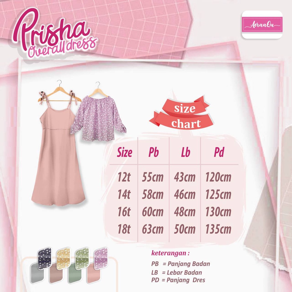 Setelan overall Dress Prisha Overall Dress by aeraaqu