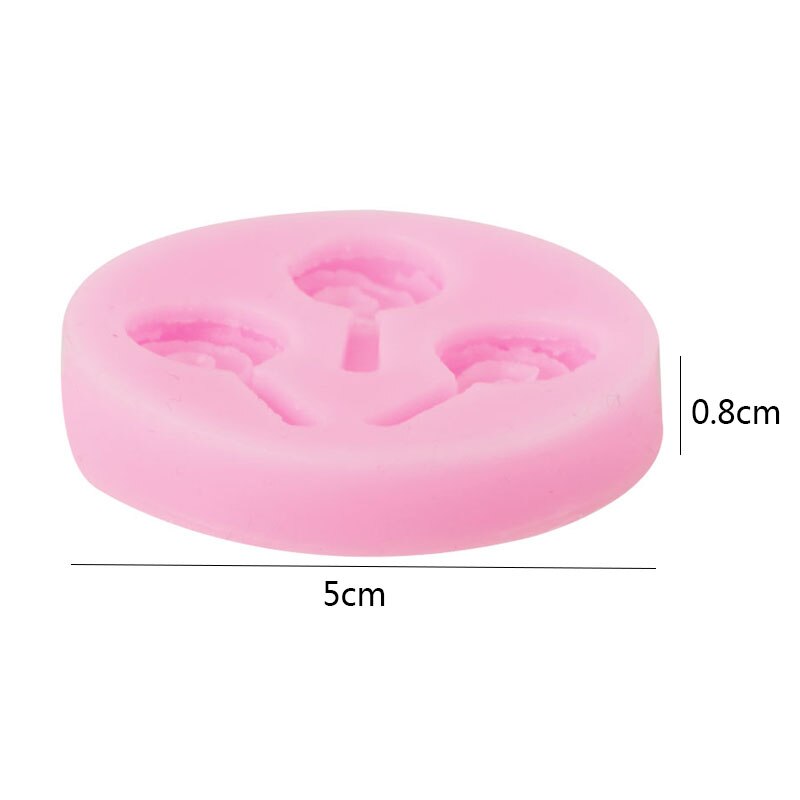 Mini Cute Lollipop Design Silicone Fondant Mould 3D Sweet Candy Chocolate Mold DIY Party Cake Biscuit Baking Tool