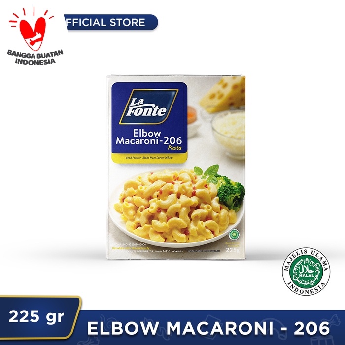 

PASTA-ANEKA- 1 PC - LA FONTE ELBOW MACARONI 225GR -ANEKA-PASTA.