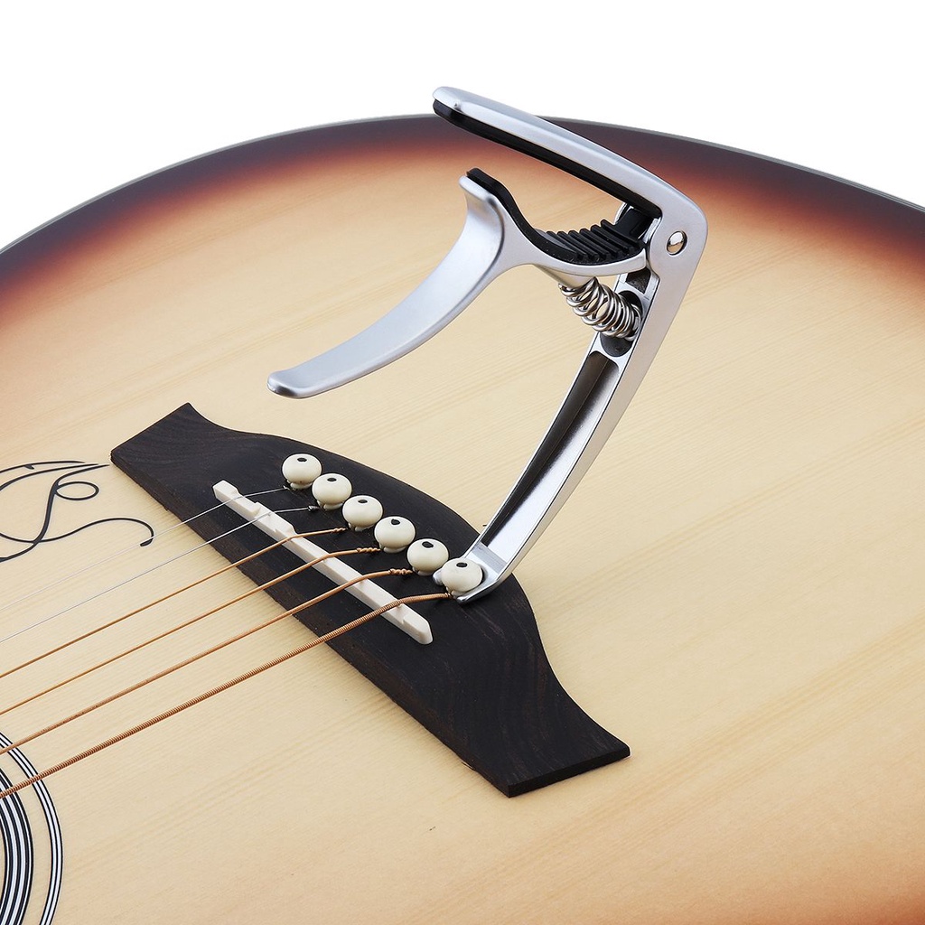 Capo Tuner Bahan Zinc Alloy Untuk Senar Gitar Bass Ukulele