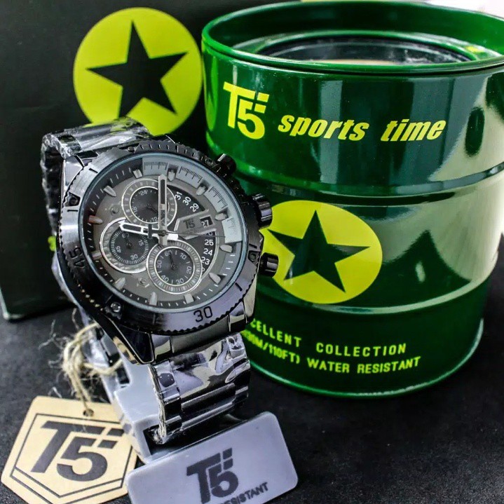 Jam Tangan Pria T5 H 3642 chronograph original tahan air