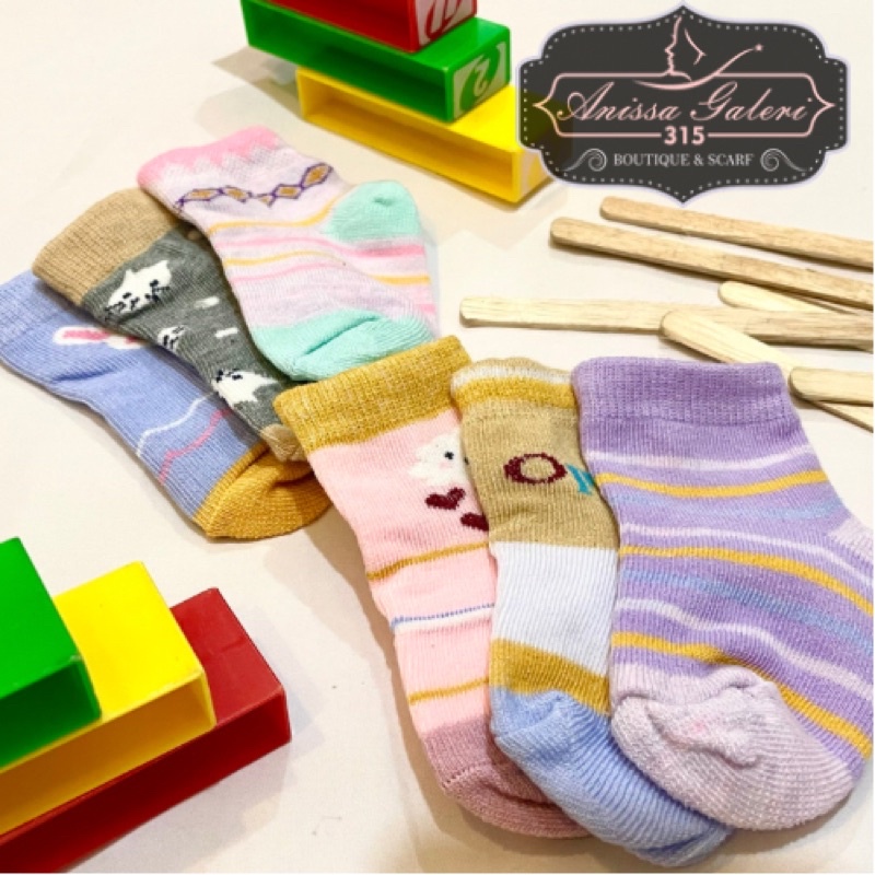 Kaos kaki bayi new born premium isi 3 set