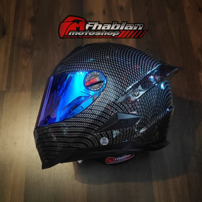 TERMURAH Helm Snail FFS1 motif Carbon
