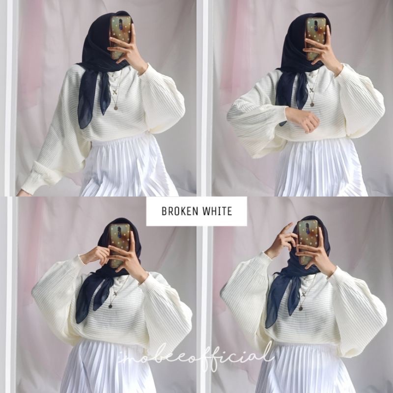 ATASAN BLOUSE BAJU RAJUT BATWING | ATASAN WANITA MODEL KELELAWAR | OUTER RAJUT KALONG KNIT