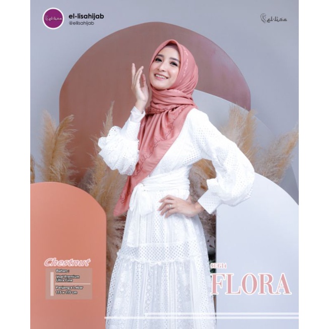 ellisa hijab SEGI EMPAT FLORA PREMIUM DISKON 20% order RESELLER