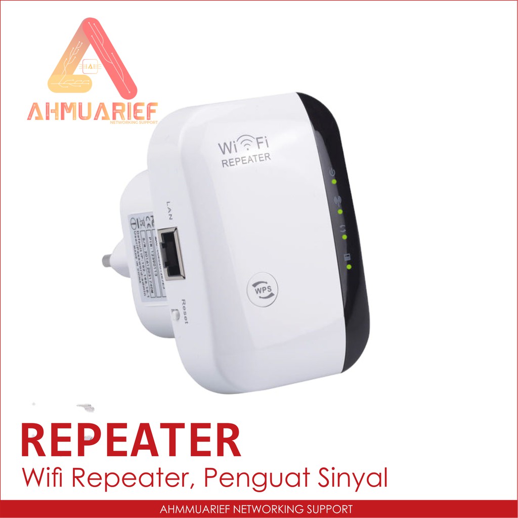 Modem Wifi Repeater 300Mbps Access Point Wireless Range Extender Penguat Signal Wifi