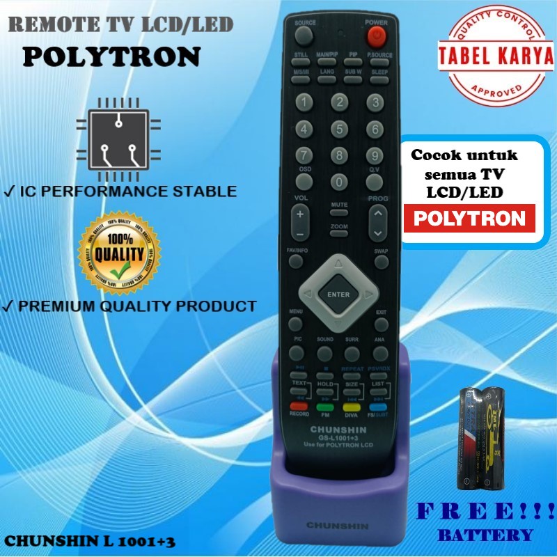 REMOTE REMOT TV LCD LED POLYTRON PLD PLM 81F579M01 MULTI UNIVERSAL