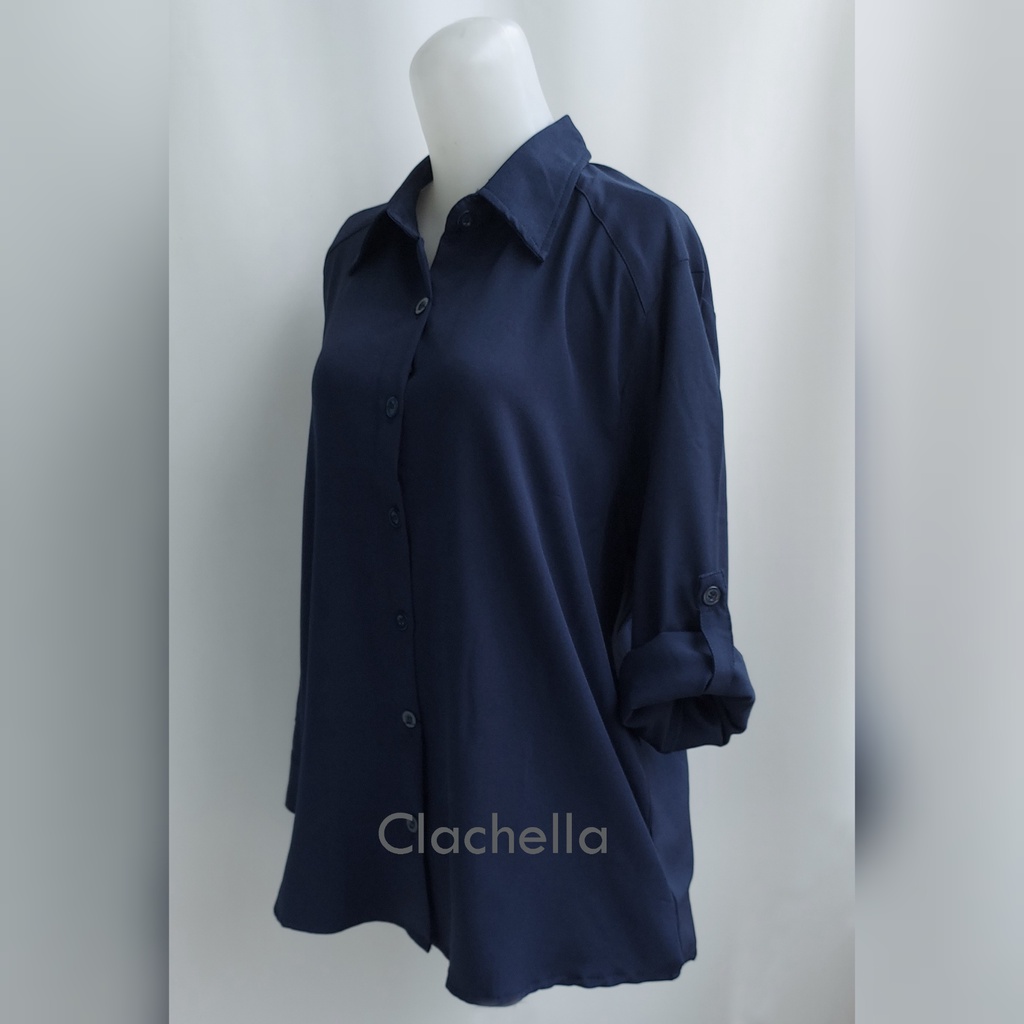 Clachella Kemeja Wanita Polos, Baju Atasan Wanita B1C8553