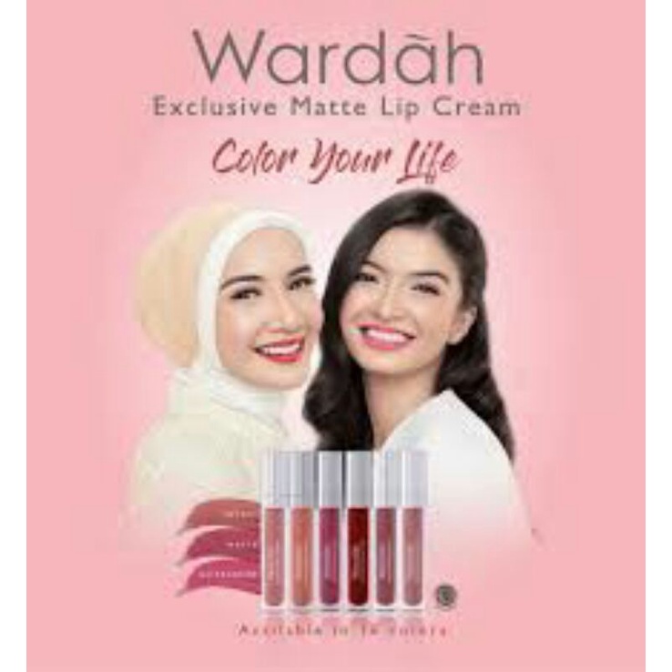 lipcream wardah lipcream matte jaminan termurah 12 warna bibir wardah
