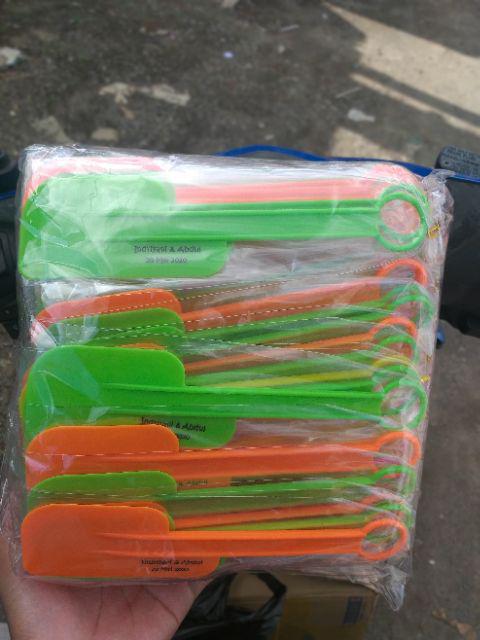 Sablon 100pcs Souvenir Pernikahan Solet Sodet Lemet Kemasan Plastik Paling Murah