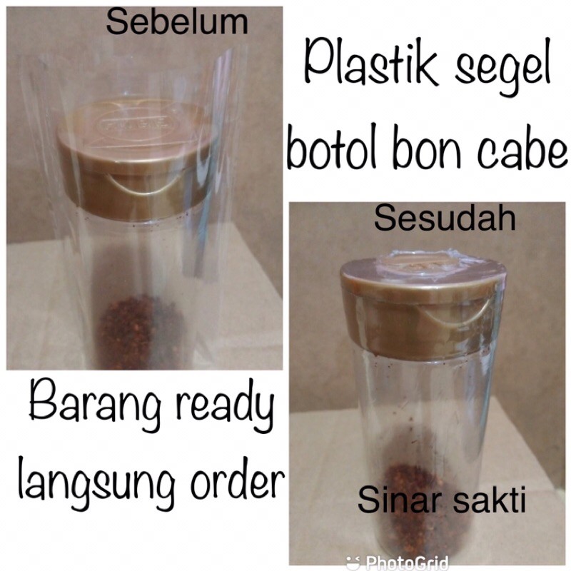 plastik segel botol bon cabe segel plastik wrap shrink