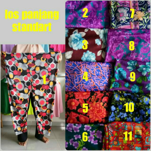 Celana longgar wanita motif