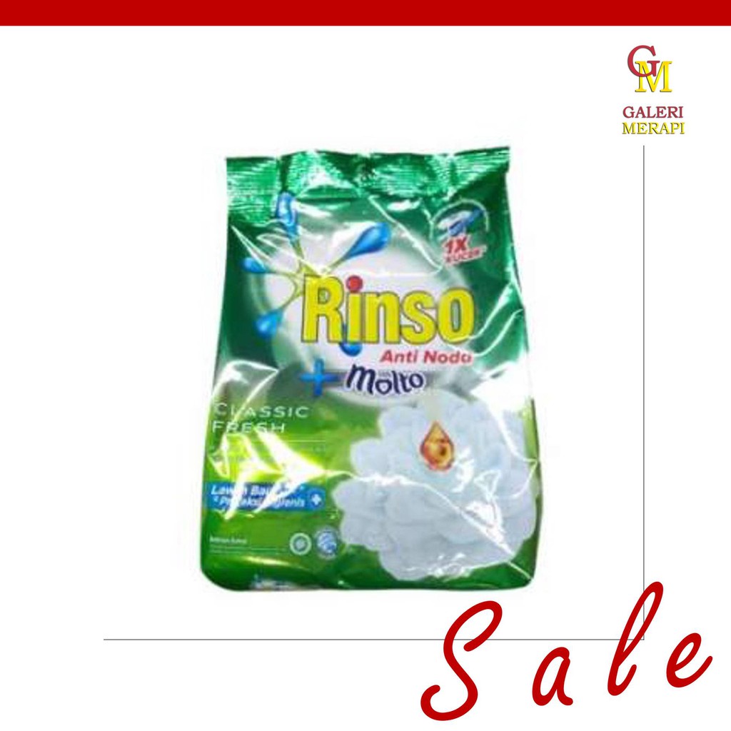

RINSO MOLTO DETERJEN CLASSIC FRESH 770g PERLINDUNGAN BAKTERI (SOLO RAYA LEBIH CEPAT SAMPAI)