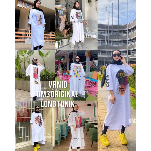 VRN ID- TUNIK KAOS DM3 ORIGINAL/LONG TUNIK DM3/LONG TUNIK KAOS/LONG TUNIK PREMIUM/TUNIK PREMIUM