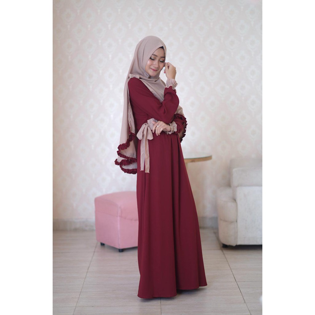 Aisha SyarI Instant Hijab Black Flowery Terlaris Shopee Indonesia