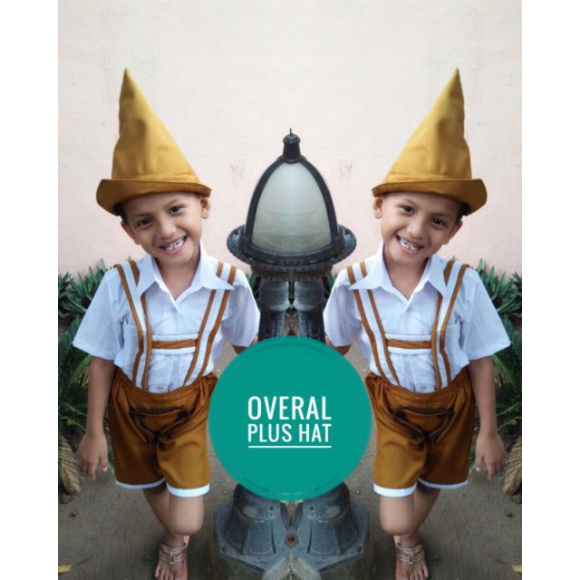 Overal plus Hat | Setelan Natal Anak Laki Laki  | Kostum Natal anak murah | Baju Natal anak laki-laki | Baju Natal anak murah