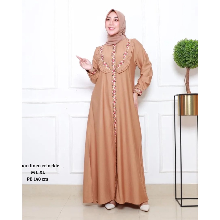 [ COD ]GAMIS CRINKLE, ,GAMIS KEKINIAN, ORIGINAL BRAND REALPICT 100% ,GAMIS PESTA MEWAH, ORIGINAL BRA