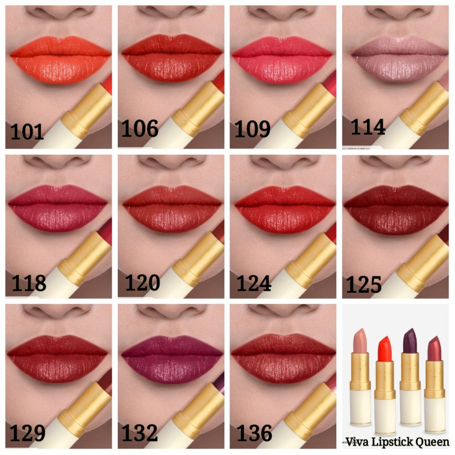 ⭐BAGUS⭐ Viva Queen Lipstick No 124 - 146 | Lipstik