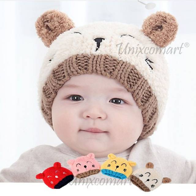 Topi Kupluk ANAK BAYI KNITTED HAT Rajut Anak