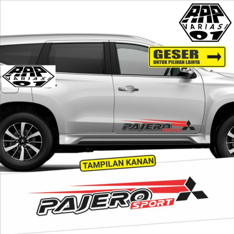 stiker Pajero Sport, stiker Cutting Pintu mobil, stiker Mobil