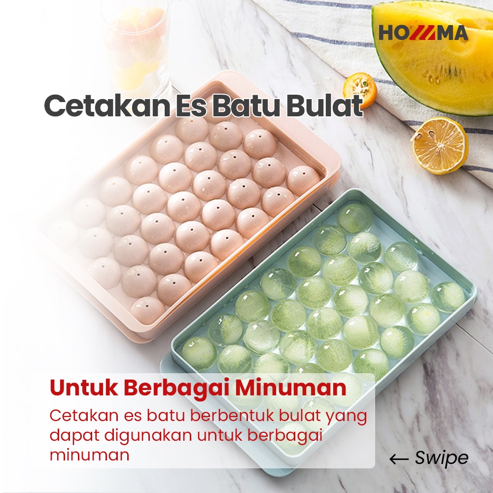 Cetakan Es Batu Bulat Ice Tray Pembuat Es Batu