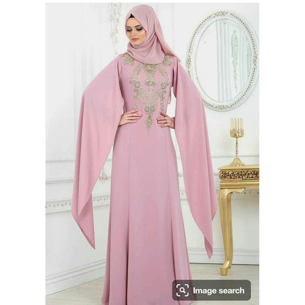 HOPYLOVY SALE - Gamis Maxi Bordir Modern Alda