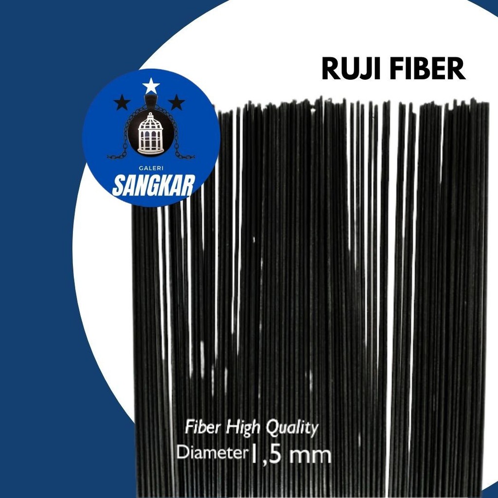 RUJI FIBER 1,5 MM HITAM STIK SANGKAR KANDANG BURUNG JERUJI SANGKAR