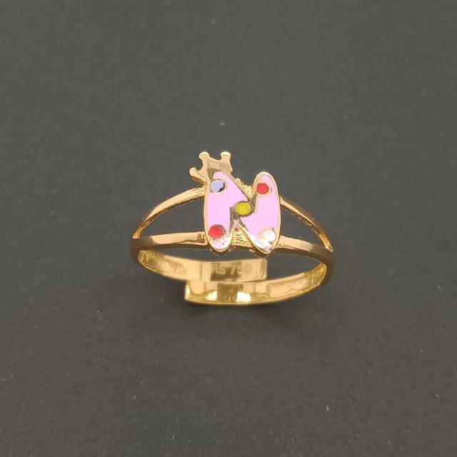 Cincin HITS Cincin Anak Huruf N 0.9gr Kadar 750 - 2436