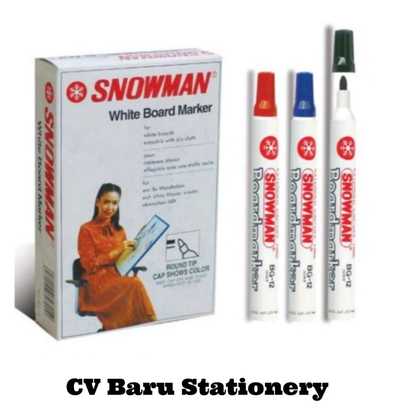 

Spidol WhiteBoard Snowman BG-12 Nom Permanen