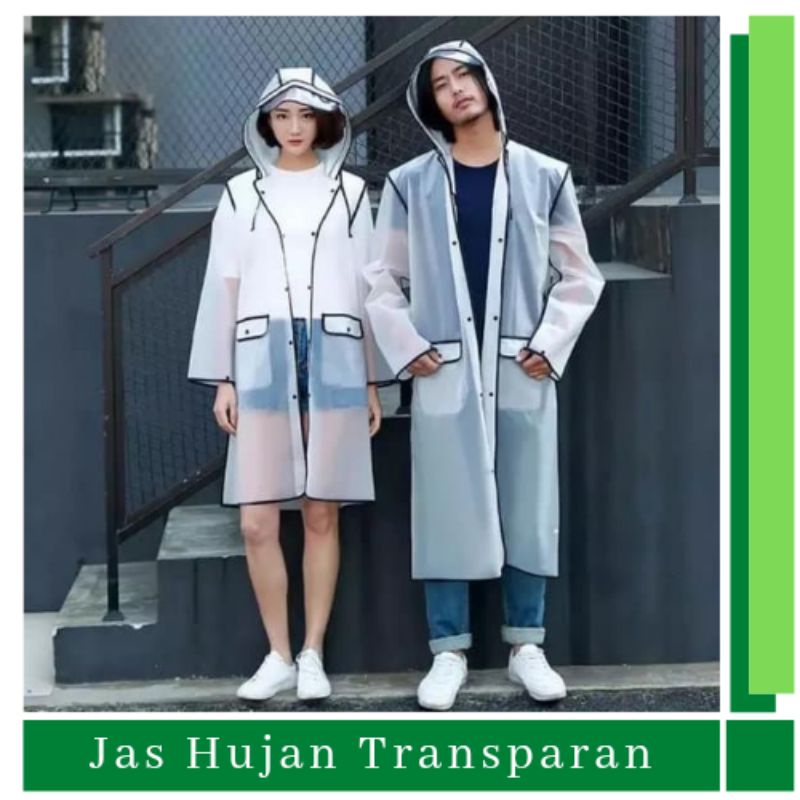 Jas Hujan Transparan Poncho Raincoat Size XXL besar