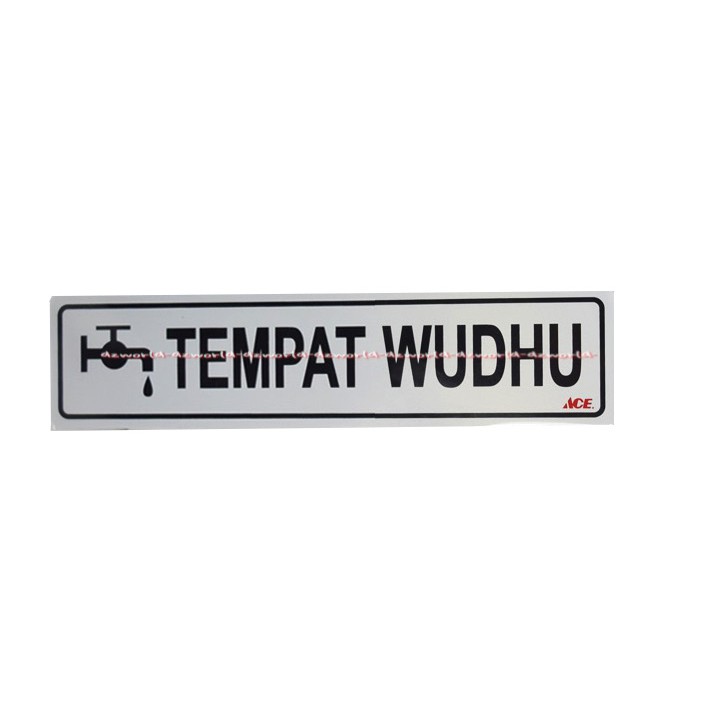 Kris Stiker Tempat Wudhu Arahan Pemberitahuan Petunjuk Arah Tujuan Sticker Berwudhu Wuduk Wudu Krisbow Ace Area Wudhuk