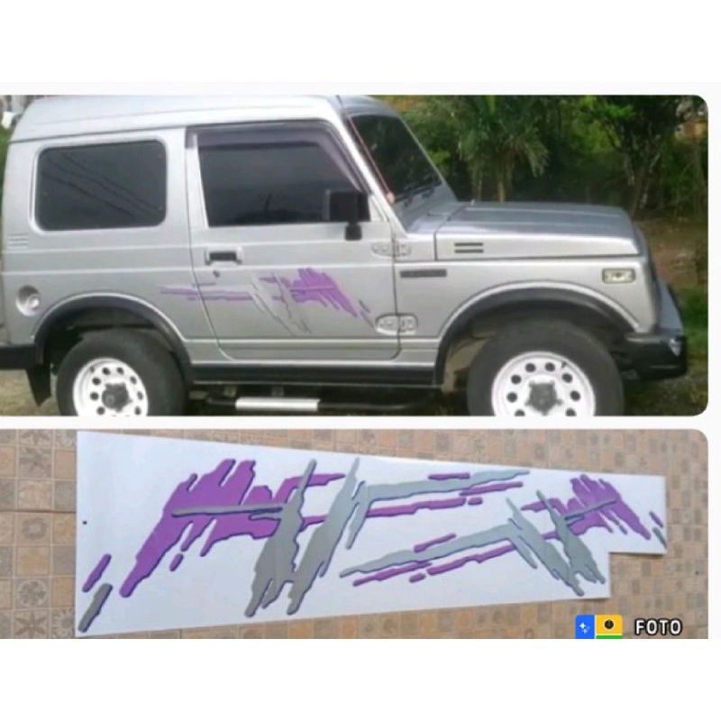 Sticker list body stiker Katana body samping katana pistol tahun 97