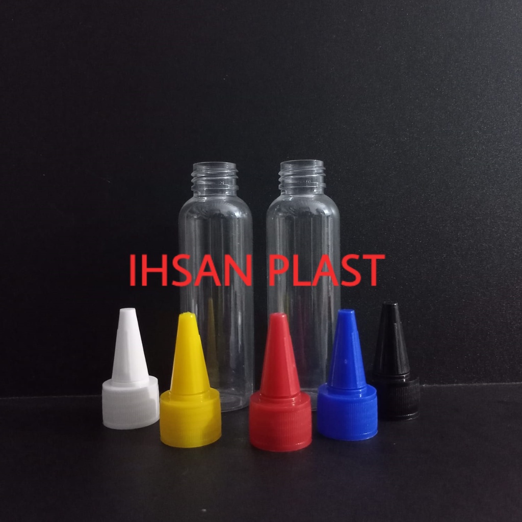 BOTOL PET 100 ML NATURAL TUTUP LANCIP