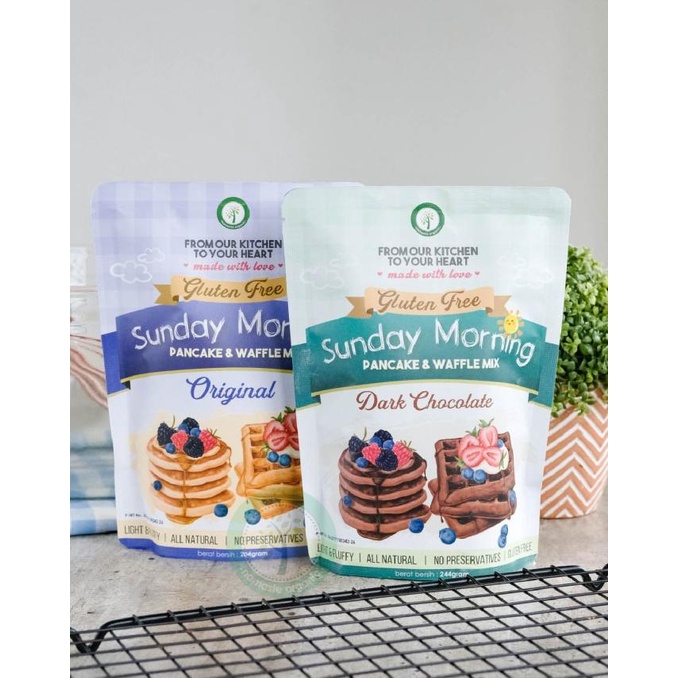 

PROMO BUNDLING GLUTEN FREE SUNDAY MORNING PANCAKE ORIGINAL DAN CHOCO