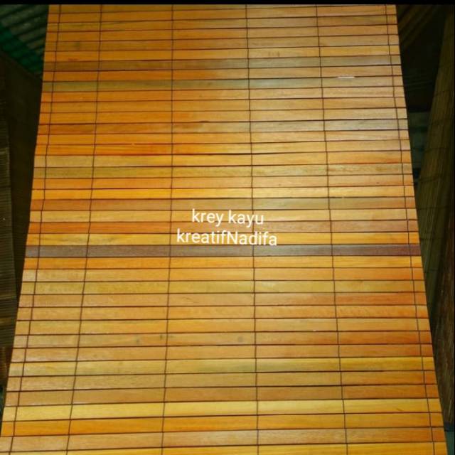 Tirai kayu / krey kayu outdoor / kirai kayu / kerei kayu / gorden / kerai kayu / krei kayu 1,5mX3m