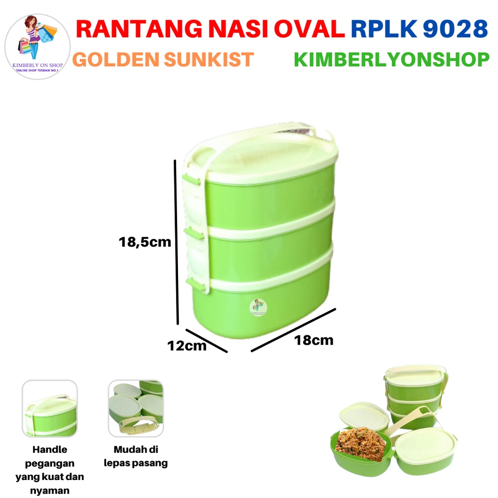 Rantang Oval Golden Sunkist RPLK-9028