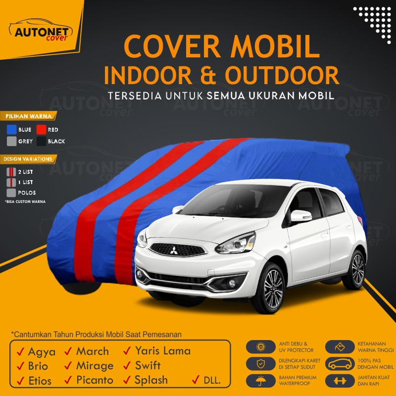 Cover Mobil Outdoor Mitsubishi Mirage Sarung Mobil Autonet Cover Warna Picanto Splash Yaris Lama