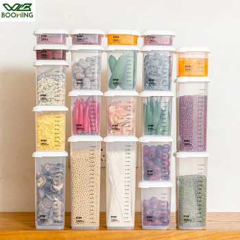 Toples Wadah Penyimpanan Makanan Food Container / Toples Penyimpanan Makanan Minimalis Food Container / Wadah Penyimpanan Makanan Material PP Berkualitas Storage Jar Toples Kue Kering Plastik Kuat Set Lebaran / Organizer Bahan Makanan Plastik Dapur Murah