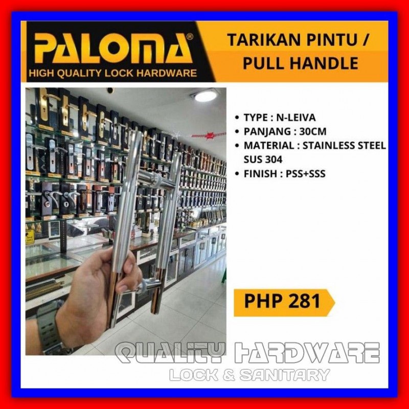 Handle Pintu / Gagang Pintu Minimalis Paloma QHPHP 281 - 300 mm 30 cm Handel Pintu Murah Berkualitas