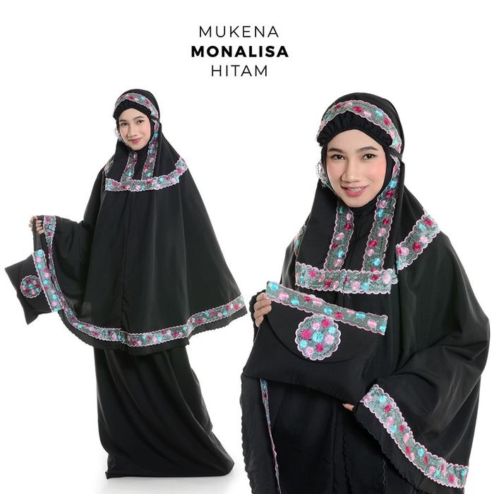 MUKENA DEWASA MONALISA HITAM